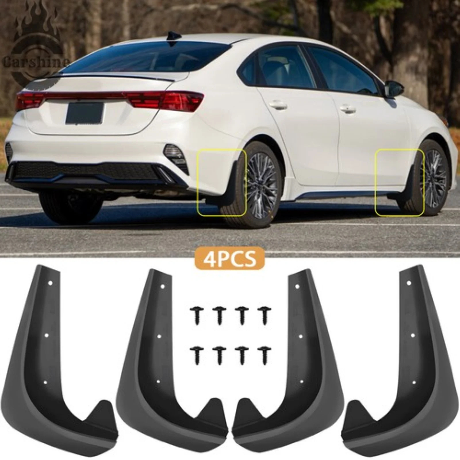 

4X черные передние и задние брызговики, брызговики для Kia Forte Forte5 GT