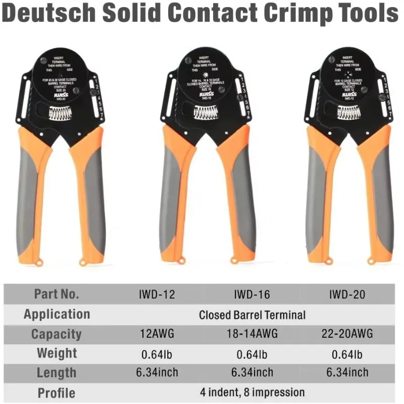 KIT-DC01 Automotive Repair Multi Tool Kit Crimping Tools set Removal Tools for Deutsch Terminals Weather Pack Terminals