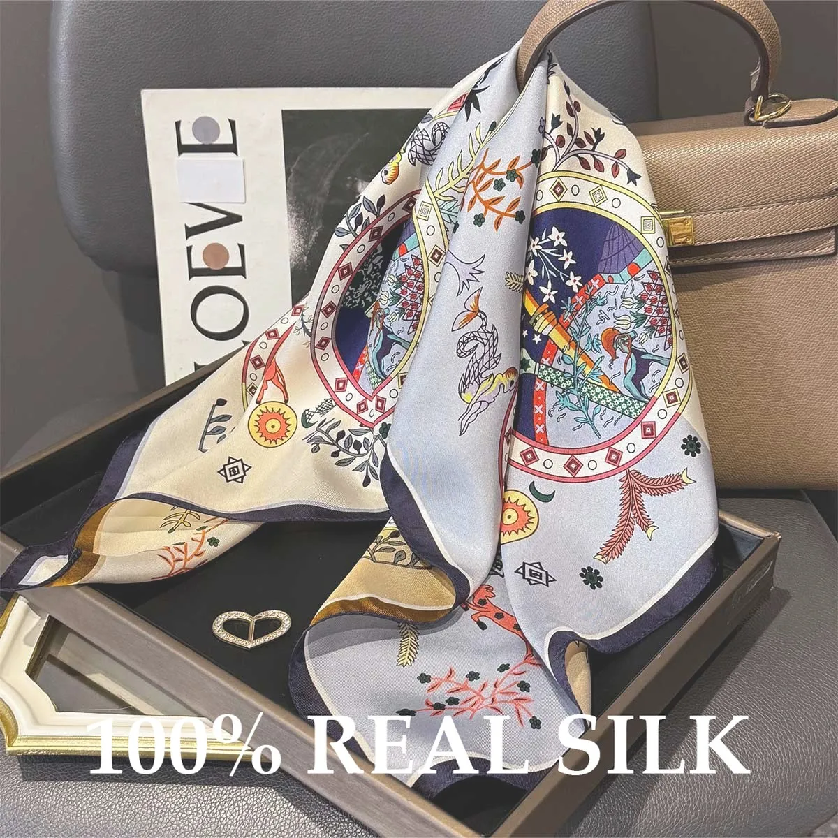 

100% чистый шелк квадратный шарф женский роскошный корейский шарф хиджаб саржевая шаль повязка на голову шейный платок головной платок платок бандана