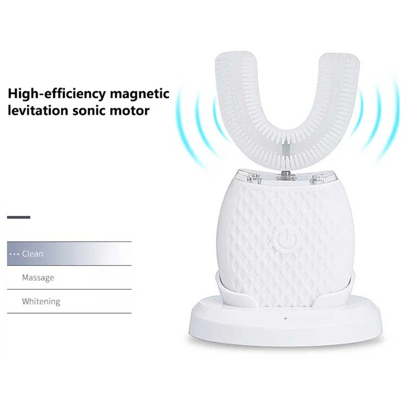 Xiaomi U على شكل فرشاة الأسنان الكهربائية بالموجات فوق الصوتية قابلة للشحن فرشاة الأسنان الكهربائية المسح الضوئي تدوير مجموعة تجميل الأسنان الذكية جديد