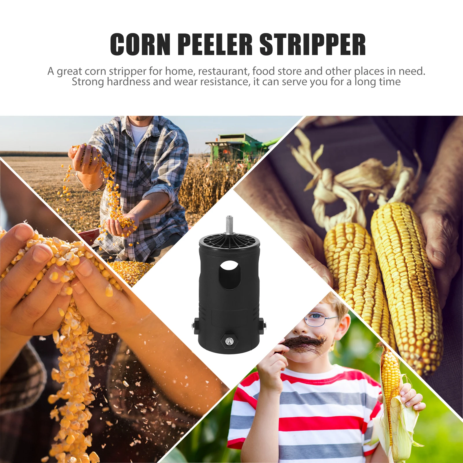

Portable Corn Peeling Machine Head Small Electric Separator Tool Compact Lightweight Kitchen Gadget Versatile Corn Stripper