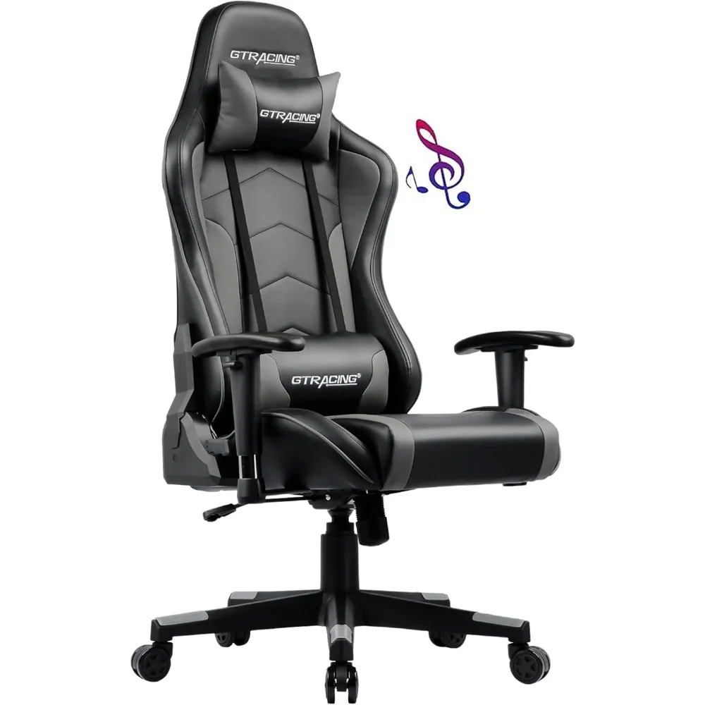 Gaming Chair with Speakers Bluetooth Music Video Game Chair Audio Ergonomic Design Heavy Duty Office Computer Desk Chairs