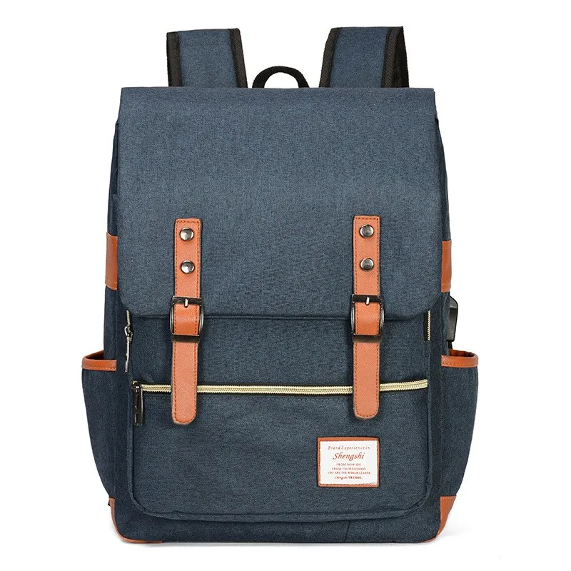 Waterproof Backpacks Vintage Unisex mochila escolar Men Travel Bag USB Charging School Books 16 Inch Laptop Backpack Mochila