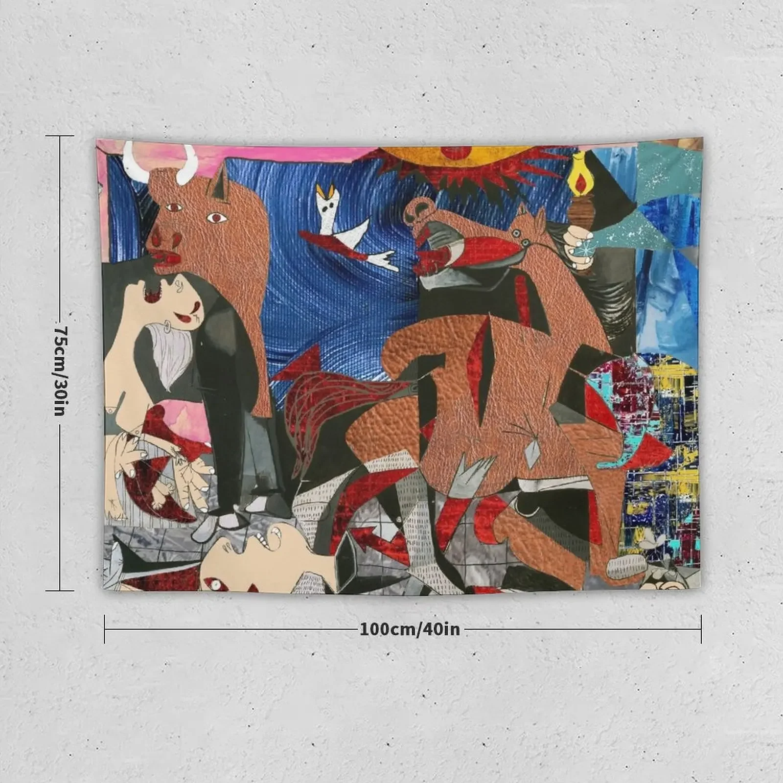 Guernica in color Tapestry Aesthetics For Room Bedroom Decor Bedroom Decorations Tapestry