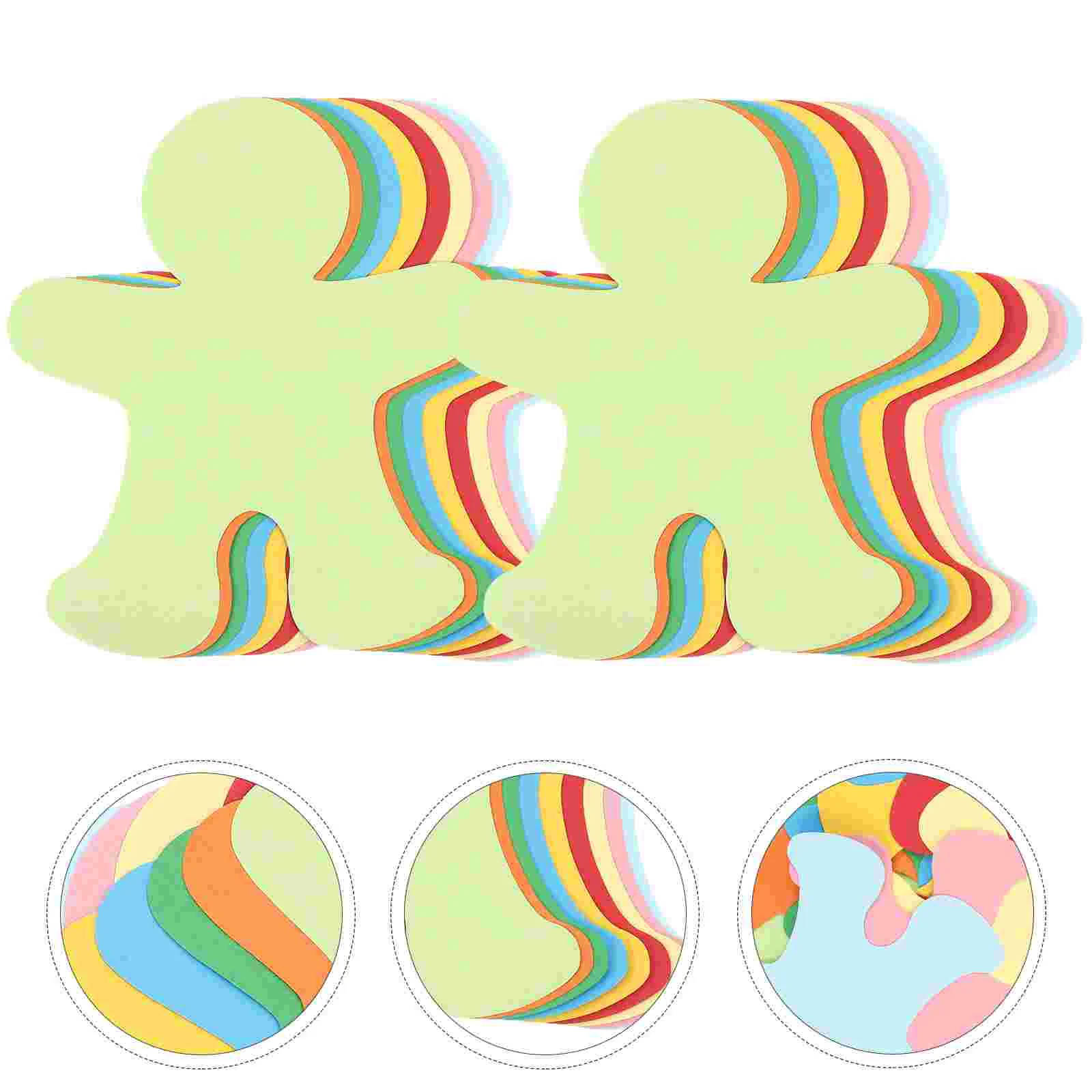 72 Pcs Kids Paper Cut Decoration Squishy Cutouts For Scrapbooking Child Decoupage