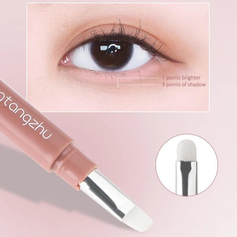 Waterdichte Natuurlijke Tweekleurige Liggende Zijderups Potlood Onder-Ogen Markeerstift Schaduw Pen Contour 2-in-1 Oogmake-up Cosmetica