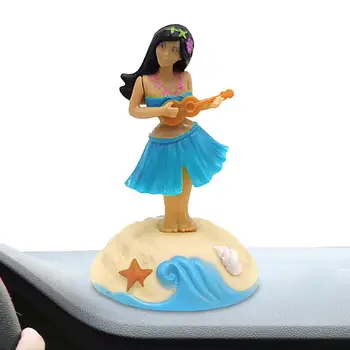 태양열 구동 춤추는 소녀 스윙 보블 장난감, 자동차 장식용 노벨티, 어린이 태양 춤 장난감 선물 