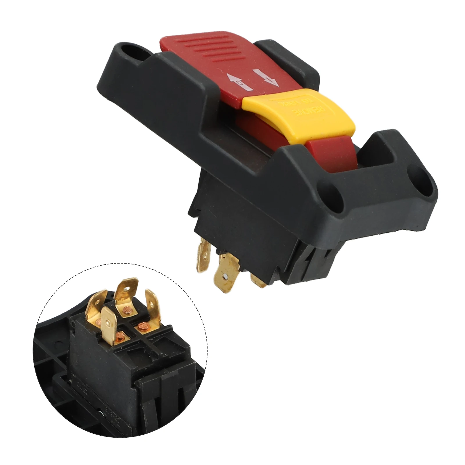 1pc Locking Key Switch for Power Tools 20A 125V/16A 250V 4 Pins DPDT Pushbutton Switch for Table Saws and Drill Presses