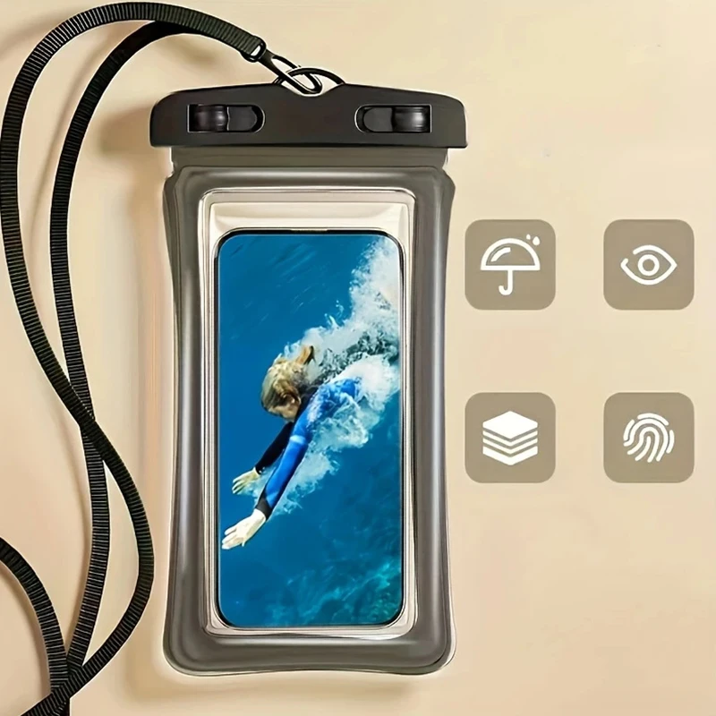 Full View Waterproof Case for Phone Underwater Snow Rainforest Transparent Dry Bag Swimming Pouch Big Mobile Phone Covers