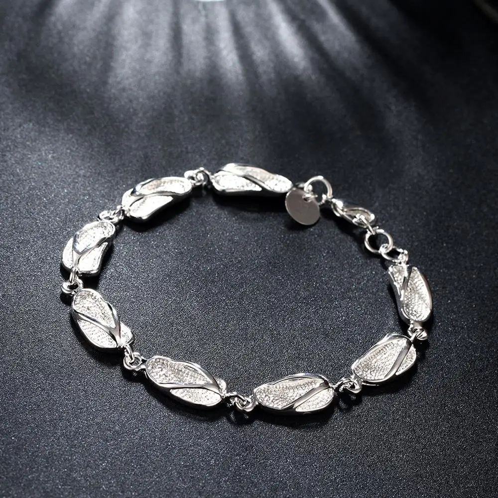 

fine cute 925 sterling silver Bracelet for woman fashion Wedding party Gifts Popular brands jewelry 20CM