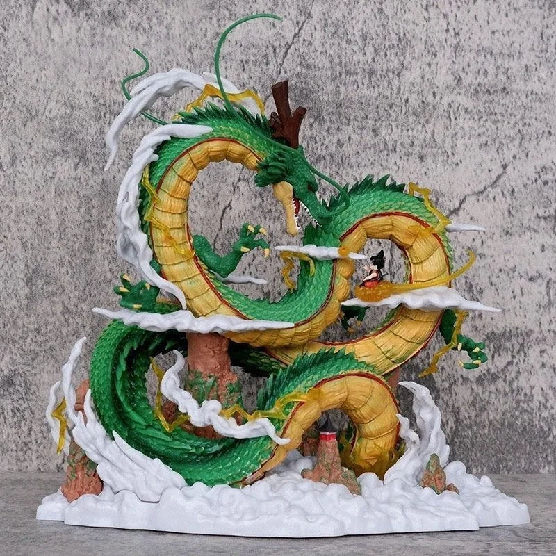 25cm dragon ball z shenron e son goku anime figura dbz estatueta estátua de pvc modelo boneca coleção brinquedo mesa ornamento crianças presentes