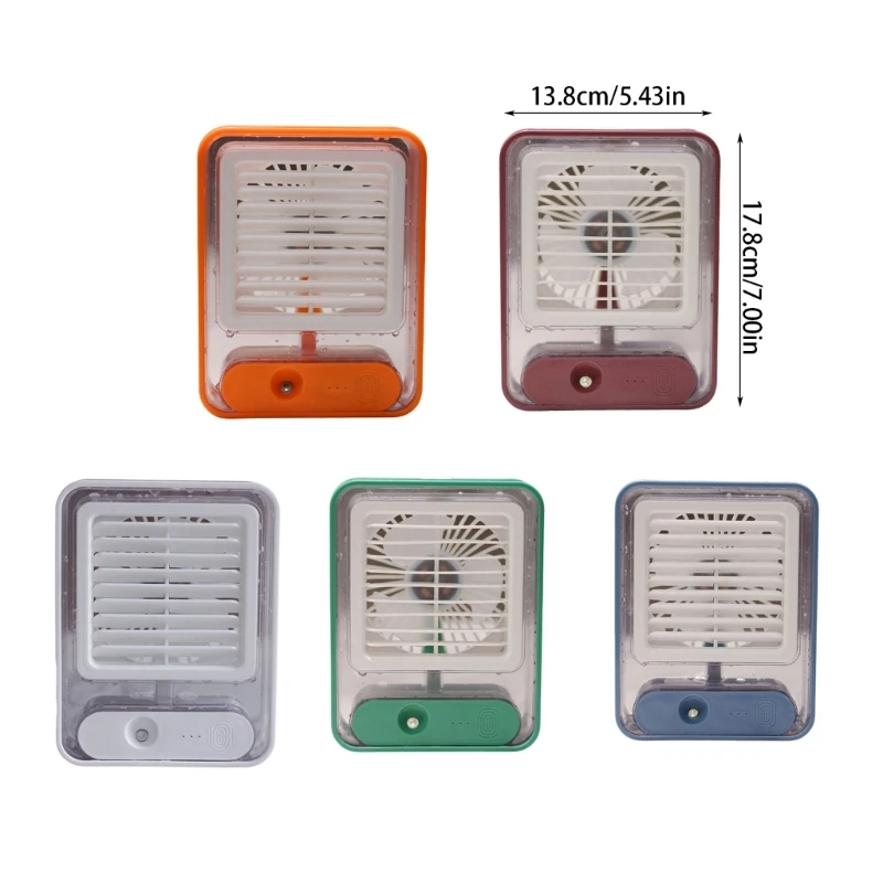 Desktop-Ventilator mit Nachtlicht, Haushaltsspray, Kühlanlagen