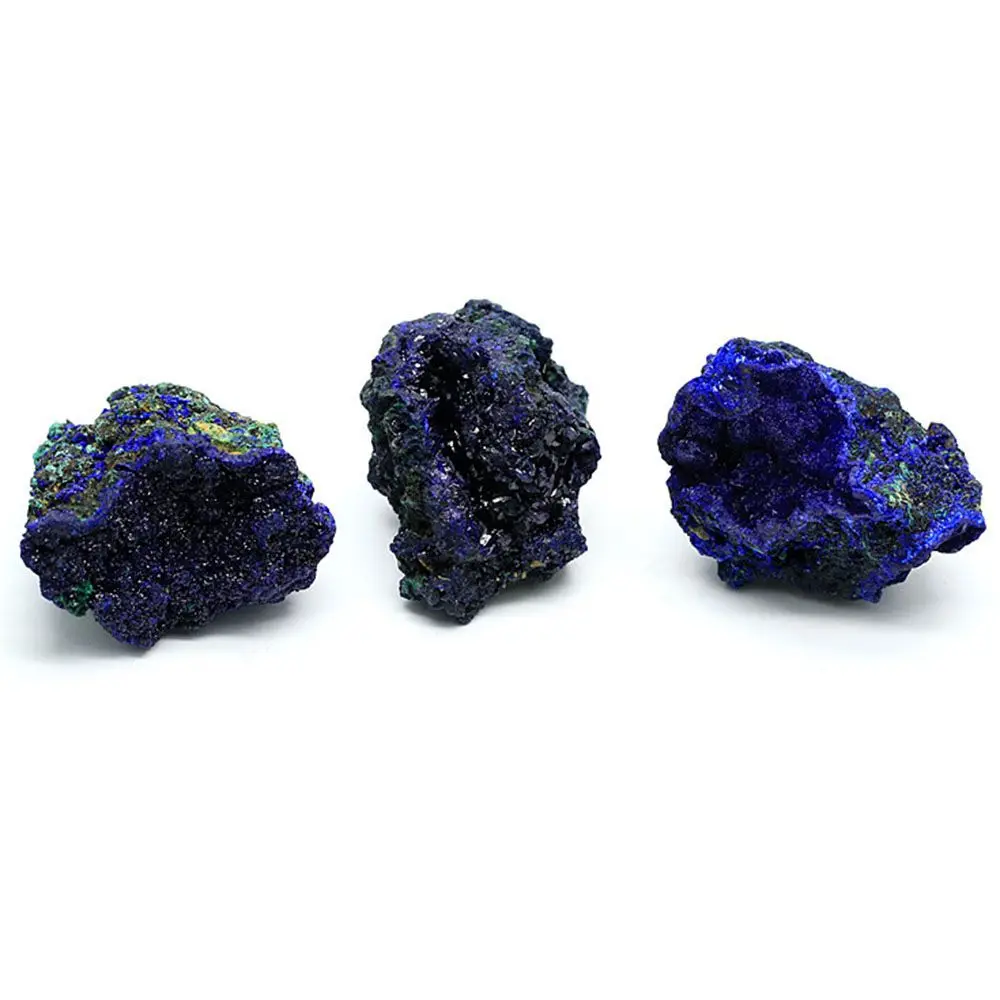 عينات معدنية من الأحجار الكريمة الخام القابلة للتحصيل ، جيود الملاكيت ، حجر الشفاء ، خام الآزوريت الطبيعي ، صناعة المجوهرات ، ديكور المنزل