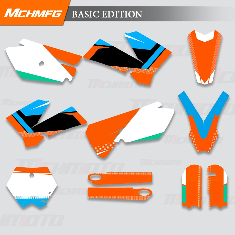 MCHMFG Motorcycle Graphics Background Decal Stickers Kit For KTM SX85-105 2003 2004 2005 2006 2007 2008 2009-2012 08 ﻿