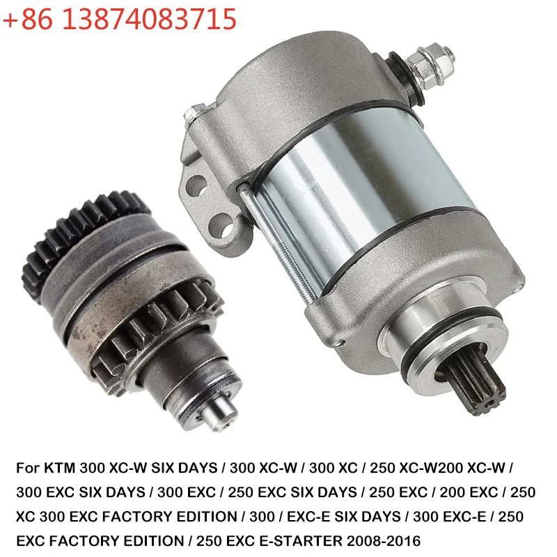 Conjunto de Arranque y Bendix para KTM, Número OEM: 55140001100 55140026100 55140026400, Accesorios para Motocicleta, Piezas Eléctricas del Motor