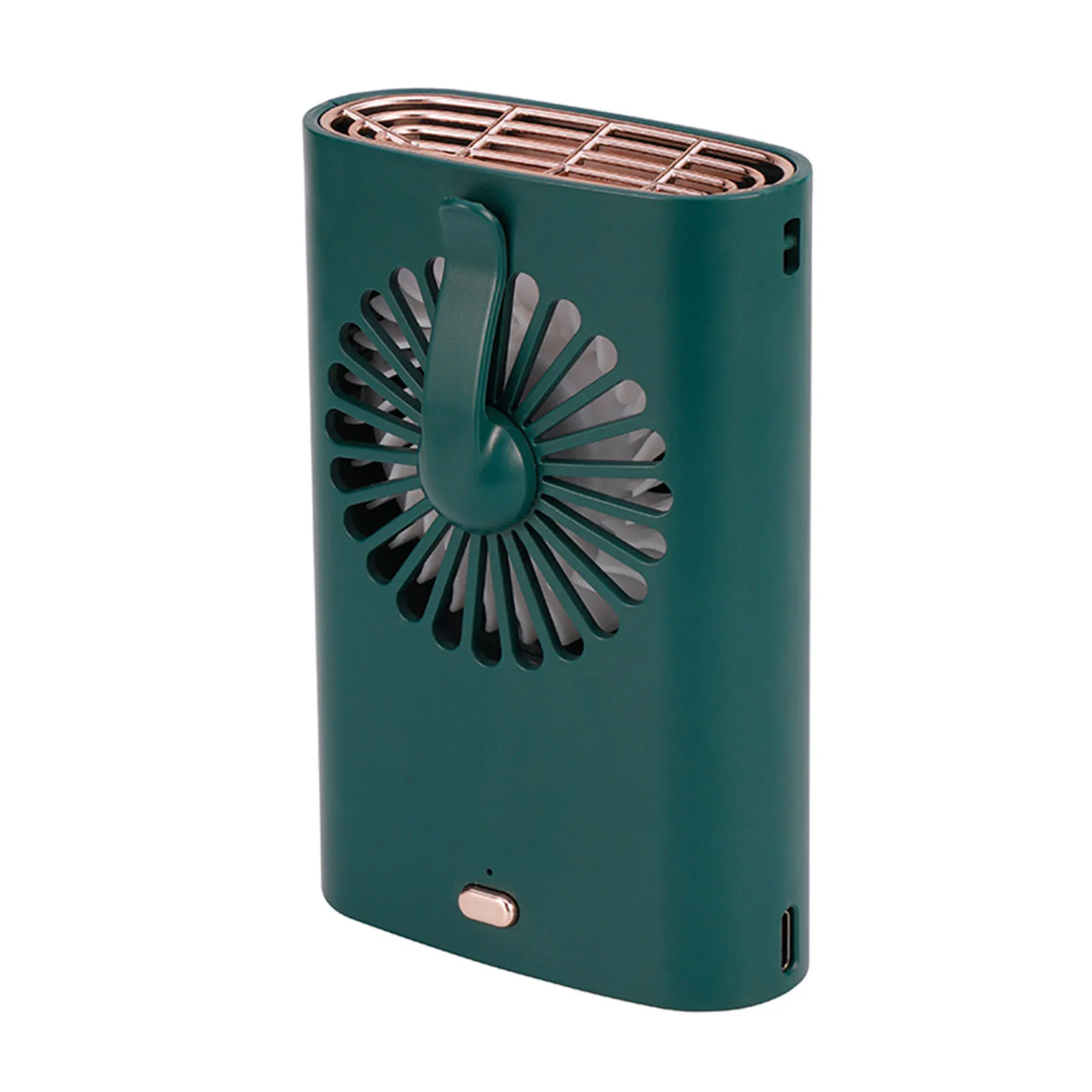 

Mini Fan With Clip Type-C Hanging Neck Cooler 1200mA Power Adjustable 3 Wind Speed Modes For Desk Waist