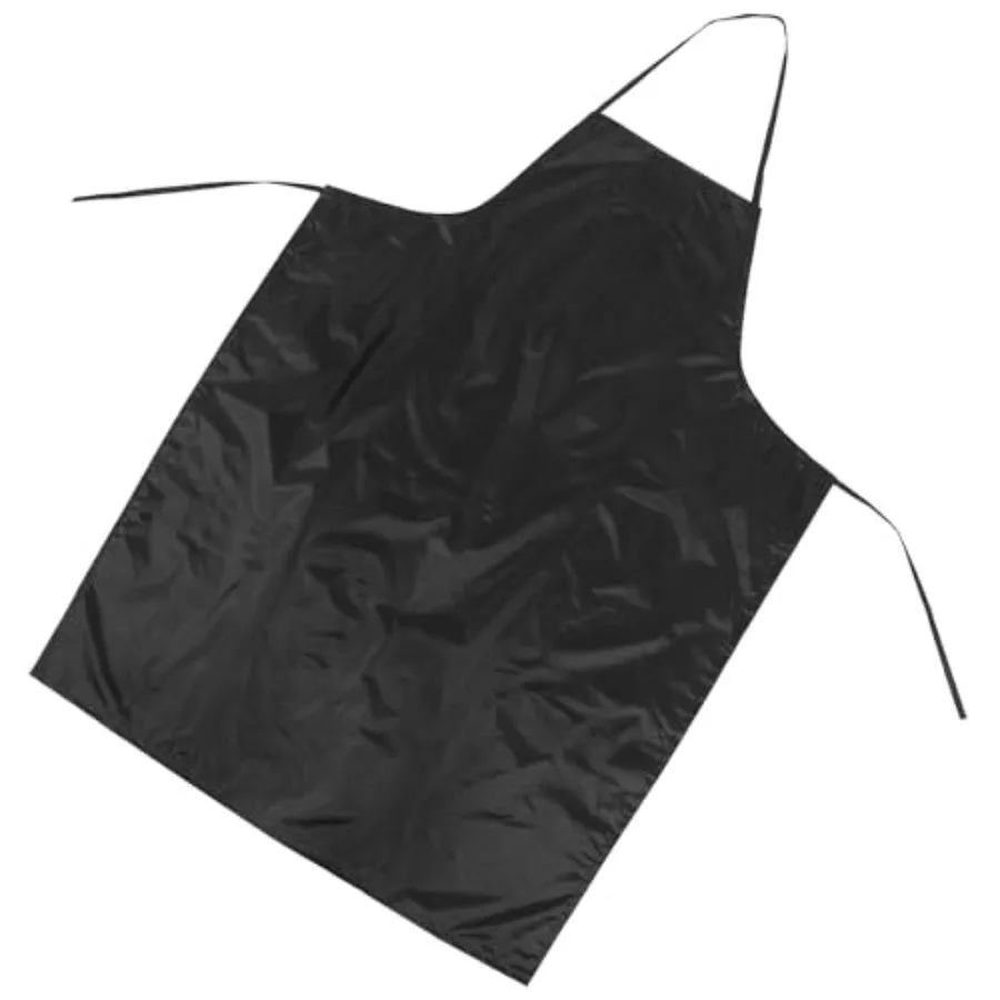 

Heavy Duty Waterproof Kitchen Apron Large Black No Pocket Oil Resistant Cleaning Apron with Sleeve Covers for Household and Wor