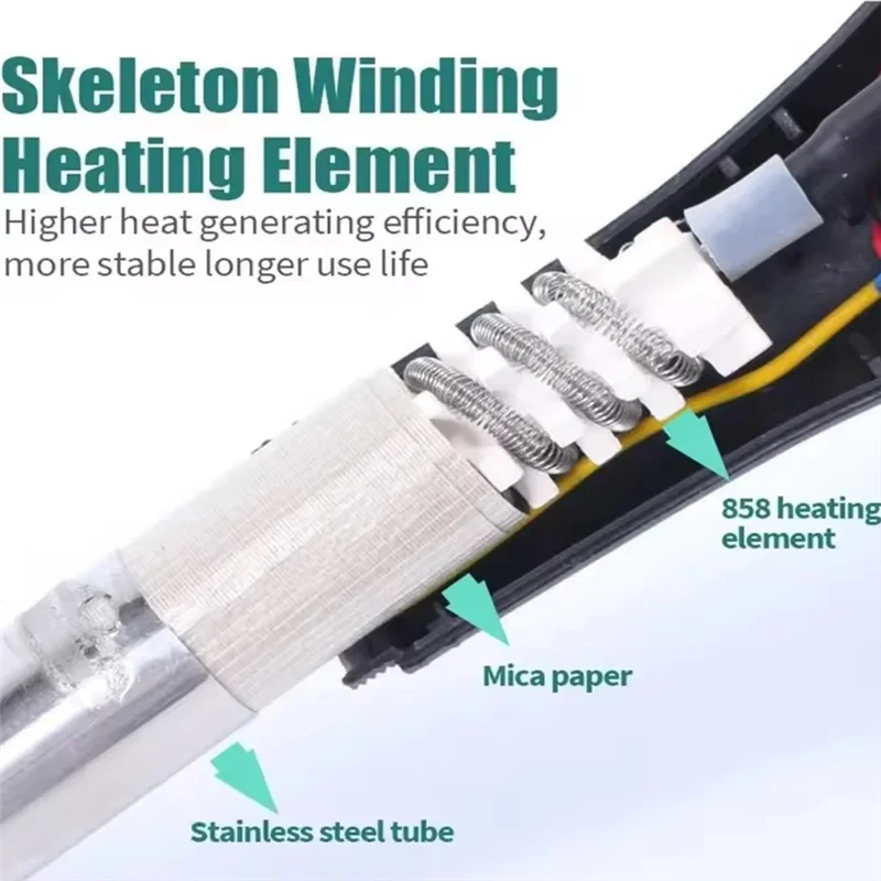 ABHB-Hot Air Soldering Station Welding Station Repair 700W 220V BGA Rework Station Heat LED Digital Display EU Plug