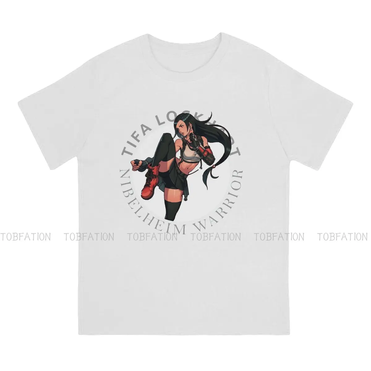 Cool Girl Hipster TShirts Final Fantasy Tifa Lockhart Male Graphic Fabric Tops T Shirt O Neck