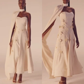 Jiayigong ผ้าซาตินผูกคอไร้สายแบบเรียบง่ายผ้าปะติดสำหรับยามเย็น