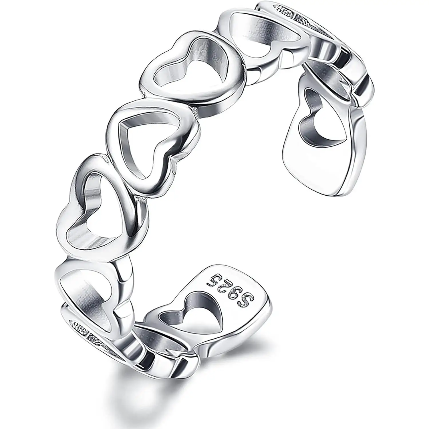 Women's 925 Sterling Silver Vintage Adjustable Toe Ring