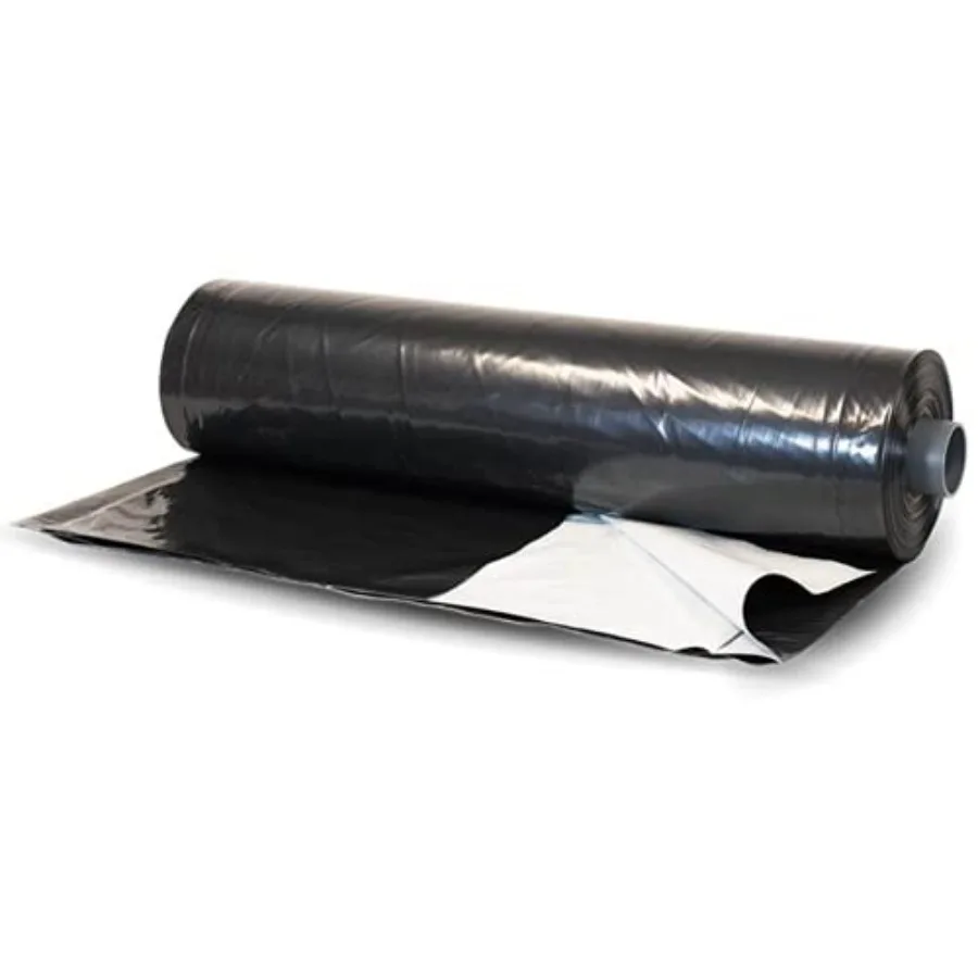 Panda Film Light Deprivation Greenhouse Cover - 6 mil - - 100% Blackout Tarp, Black White Plastic Sheeting, Green House Poly Fi