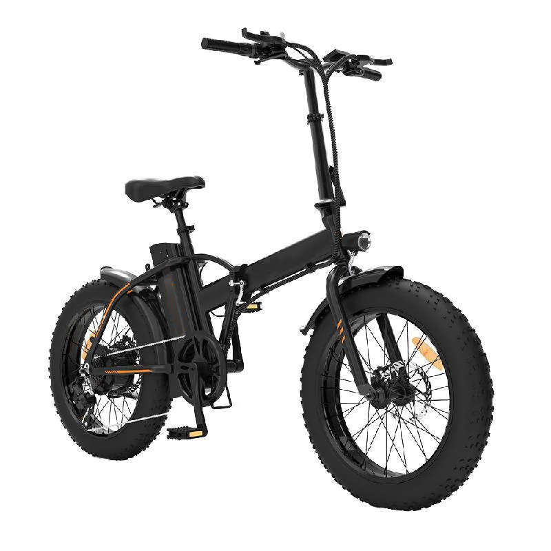 *forSport 7 Speed Aluminum Alloy Fat Tire City Commute Removable Lithium Battery Electric Folding Bike Rear Hub 250W 36V Disc Br