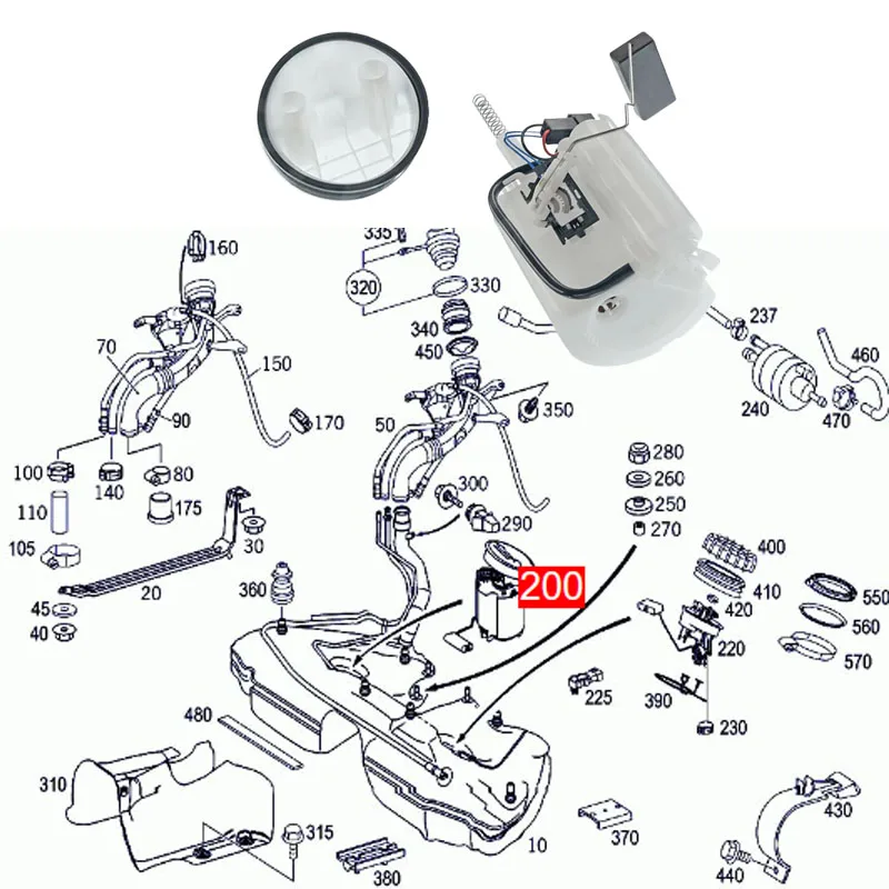 A2034702394 Electronic Fuel Injection Pump Assembly  for Mercedes Benz W203 CL203 C209 A209 High-Quality  2034702394