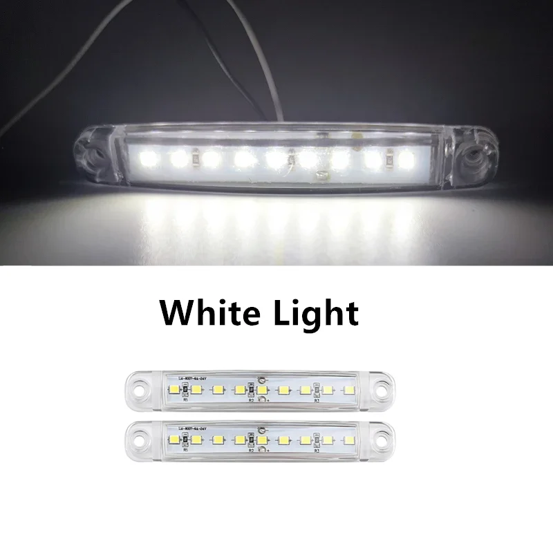 

2pcs 24V Highlight 9 SMD Light Truck Led Side Marker Indicator Lamp Light 12V Trailer Trailer Lights Truck Strip Side Light