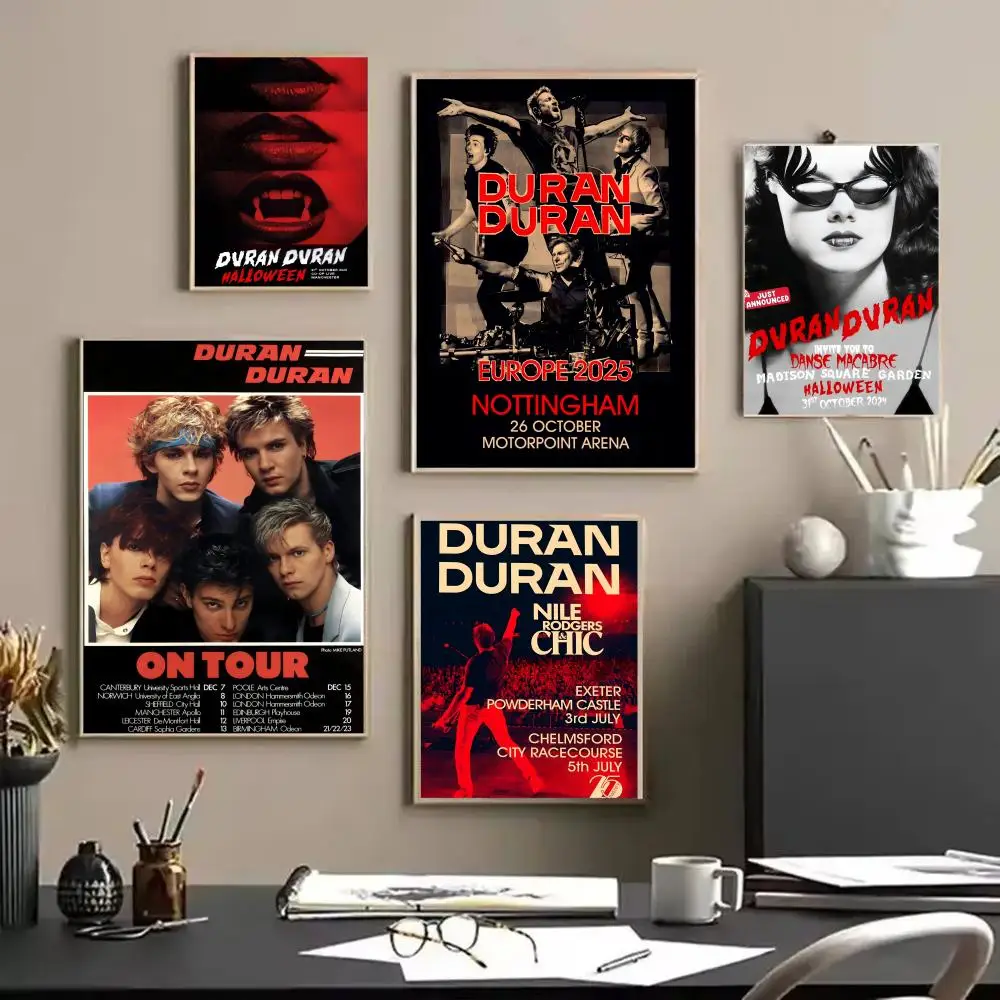 Pop Band D_Duran Duran Band Album HD Linen Canvas Poster Wall Art Prints for Living Room Bedroom Office Home Decoration Gift