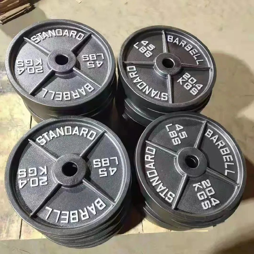 Hot cast iron standard dumbbell weight plates 45 pounds weight lifting piece