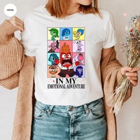 Inside Out Emotional Adventure Shirt Inside Out 2 Today I Feel T- Shirt T2k Mental Health Sadness Anxiety Anger Graphic Tee Tops