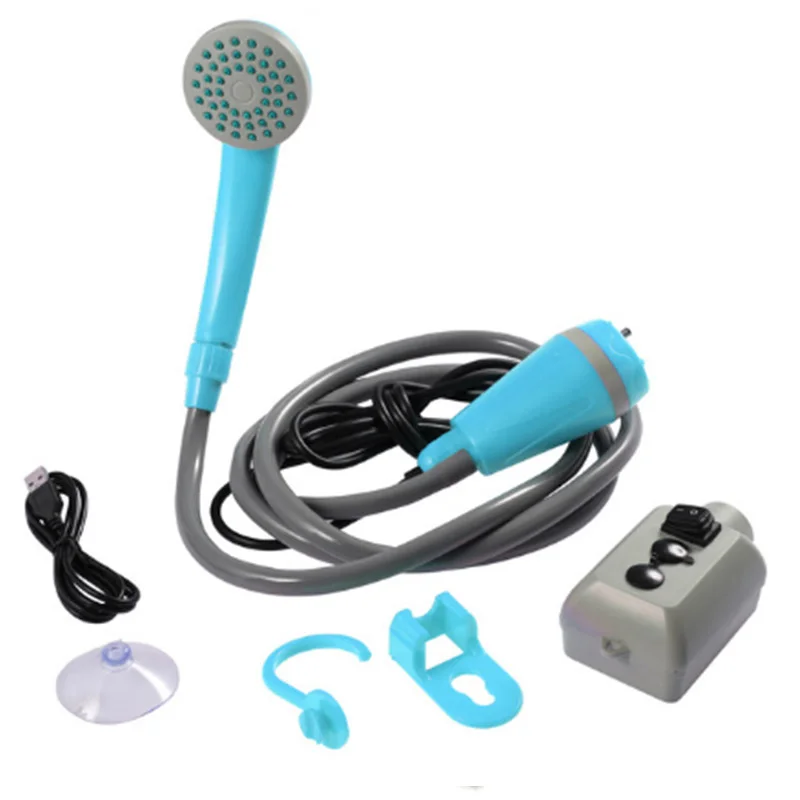 

Rechargeable Outdoor Shower Cabin Column Set Portable Shower Pump Waterproof and Garden Camping Car Beach Plastic for Summer