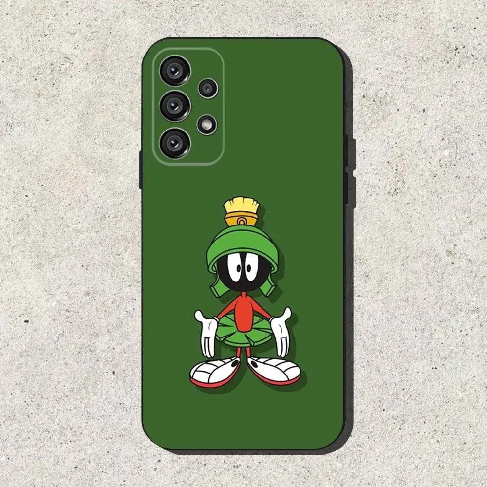 M-Marvin The M-Martian 電話ケース Samsung S25、S24、S21、S22、S23、S30、ウルトラ、S20、プラス、Fe、ライト、ノート、10、9、5G ブラックカバー用