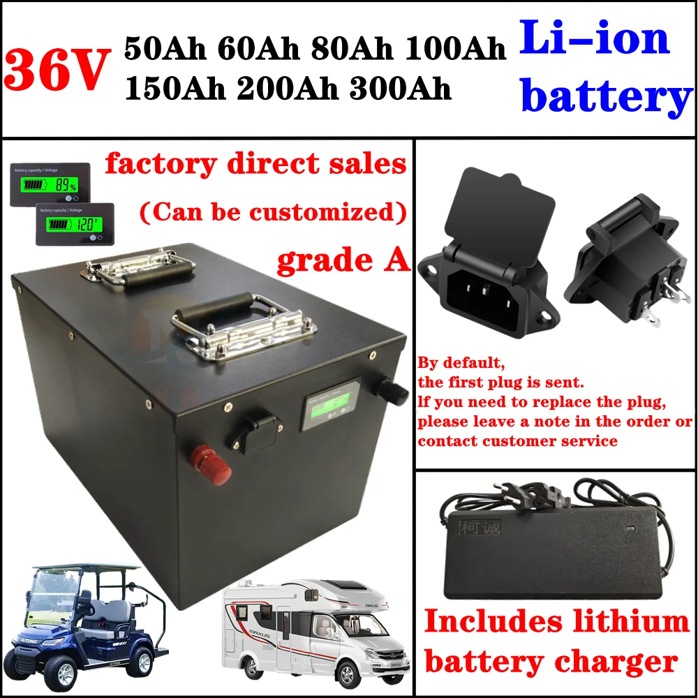 

Lithium Ion Battery 36V 100Ah 150Ah 200Ah 300Ah 80Ah 60Ah 50Ah for AGV Energy Storage Golf Cart