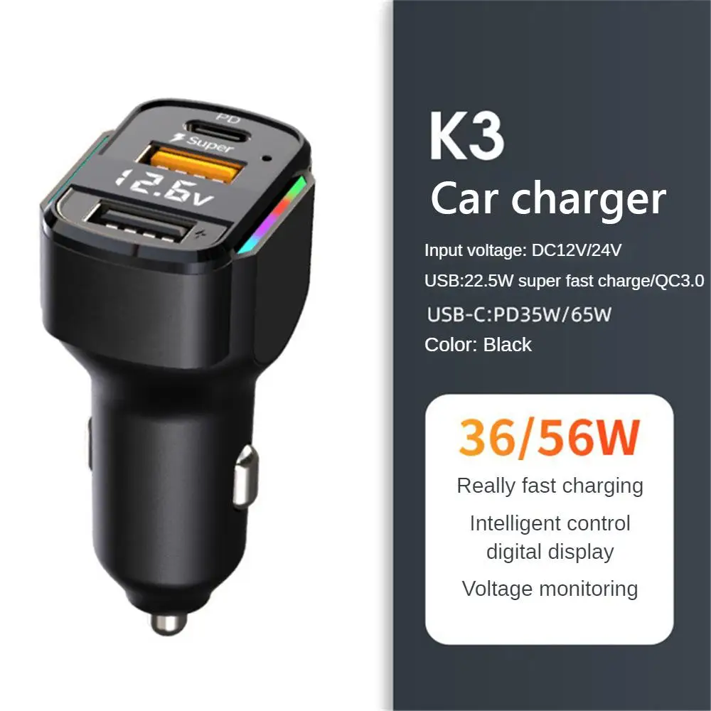 محول ولاعة سجائر مبتكر ، متعدد الوظائف ، سهل التركيب ، أمان موثوق به ، توافق عالي ، USB من النوع C فعال