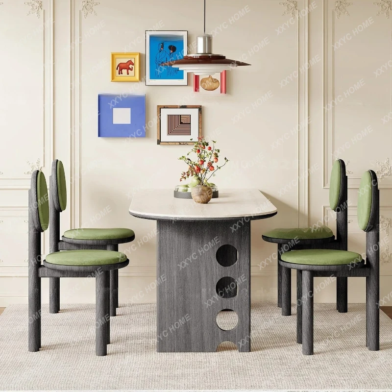 

Стол для гостиной и столовой C Slate из средневекового кремового травертина