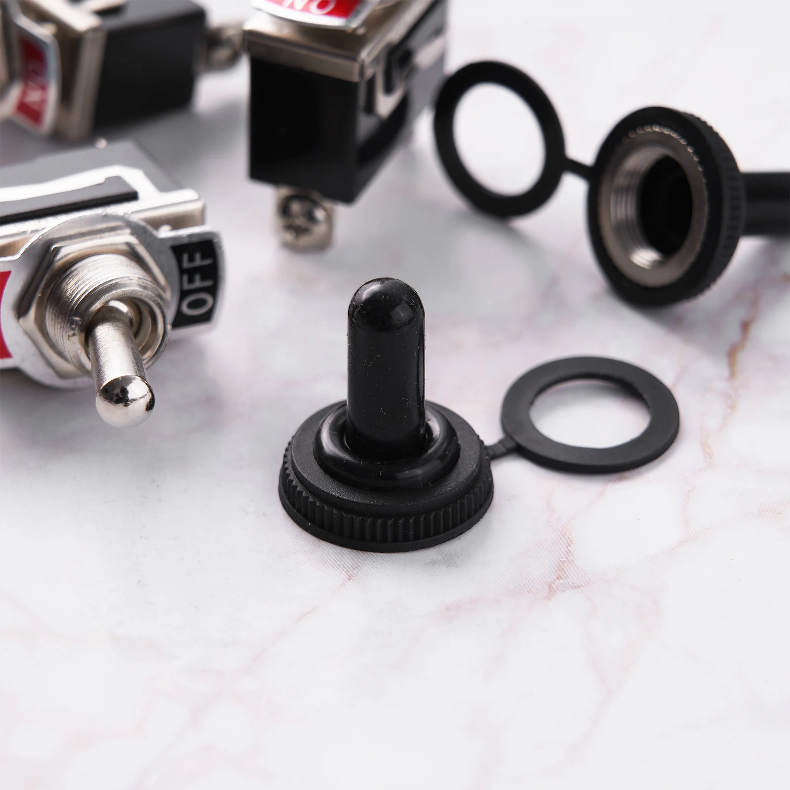 15A 250V 20A 125V ON/OFF SPST 2Pin Heavy Duty Rocker Switch Auto Car Boat Rocker Toggle Switch dengan Waterproof Boot Cap Cover