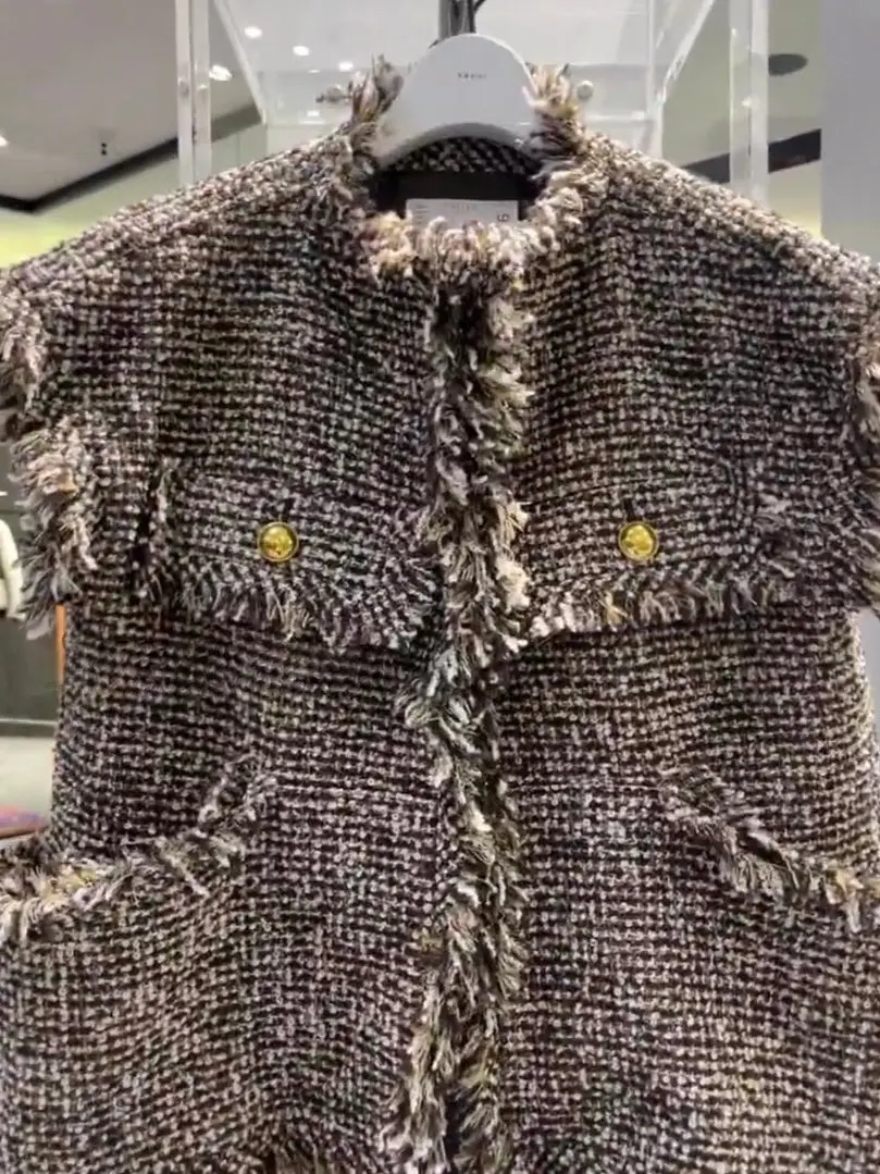 SAC Xiaoxiangfeng short jacket loose and thin sleeveless vest