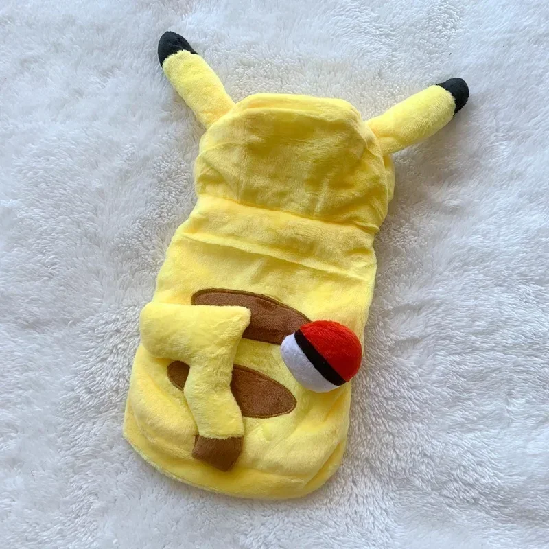 Halloween Pichachu Squirtle Dog Costume Fleece Warm Cosplay Pet Corgi French Bulldog Puppy Medium Clothing Coat Jacket Accessory