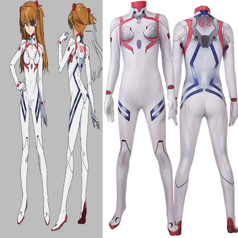 Halloween Anime Shin Gekijo-ban Asuka benda Soryu 02 Ayanami Rei Costume Cosplay 4.0 finale Plugsuits Zentai adulti bambini