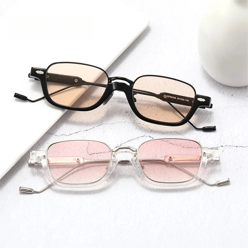 Rectangle Women Sunglasses Vintage Clear Lens Eyewear Men Optical Eyeglasses Frame UV400 Lentes Óculos De Sol Feminino Очки