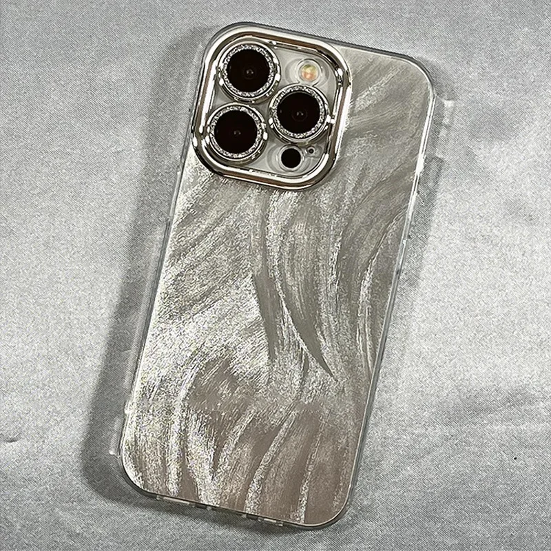 

Luxury Glitter Laser Phone Case For iPhone 16 15 14 13 12 11 Pro Max Plus Lens Protector Shockproof Bumper Back Cover