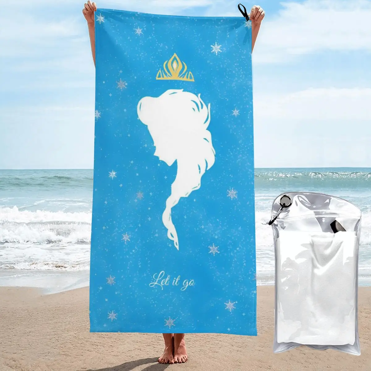 

Аксессуары для принцессы Эльзы «Холодное сердце», полотенце для пляжа, новое банное полотенце из микрофибры, быстросохнущие полотенца для серфинга без песка