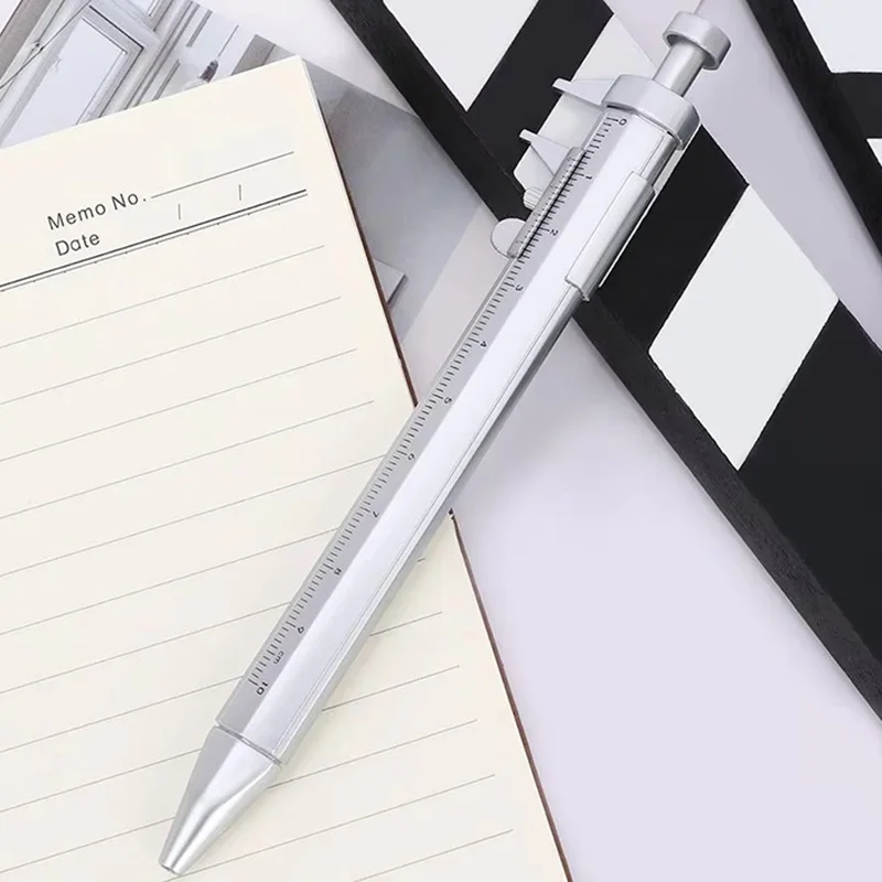 Multifunction Caliper Pen Ball-Point 0.5mm Pen Gel Ink Pen Built In Vernier Scale For Engineer Drafting Accessories Daily Use