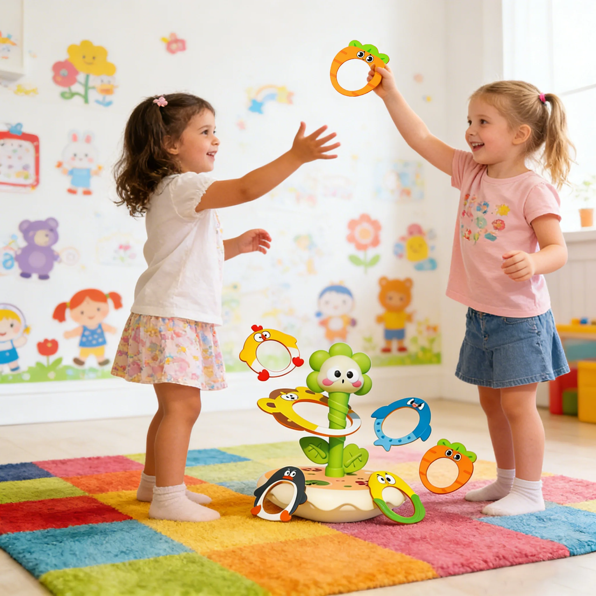 

Детская игрушка-поброс кольца-стакан — обучающая интерактивная игра для родителей и детей для игр в помещении и на открытом воздухе, идеальный подарок