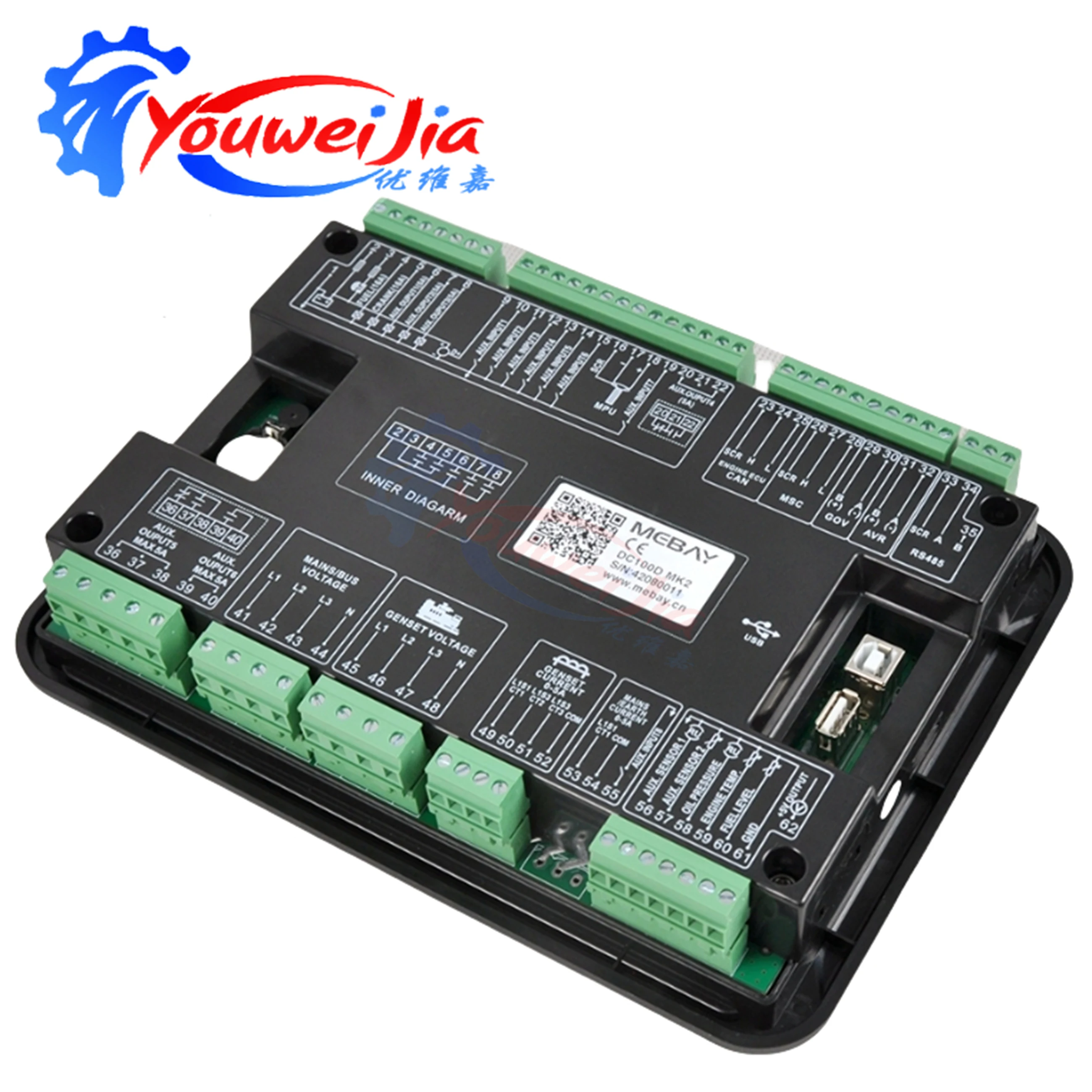 

Оригинальный модуль контроллера MEBAY с параллельной сеткой для DC100D DC102D MK2, панель управления дизельным генератором, силовые системы