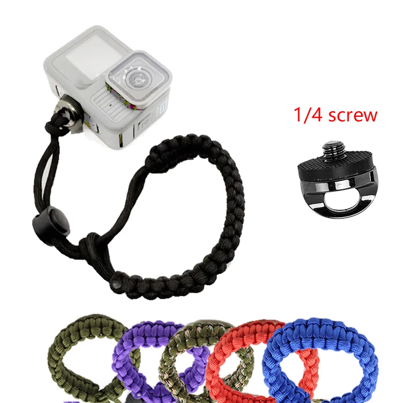 Hand Wrist Strap for DJI OSMO 360 GoPro Insta360 X6 X5 X4 DSLR Camera Accessory Anti-lost Rope Strap Lanyard w' 1/4