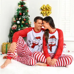 Pajamas Matching Sets for Couples Christmas Pajamas Striped Sleepwear Adult Family Christmas Costume for Women Men pjs Red Green