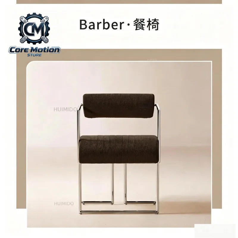 Mid-Century Modern Accent Chair, Stainless Steel Frame with Upholstered Seat, for Dining, Study or Vanity view 6